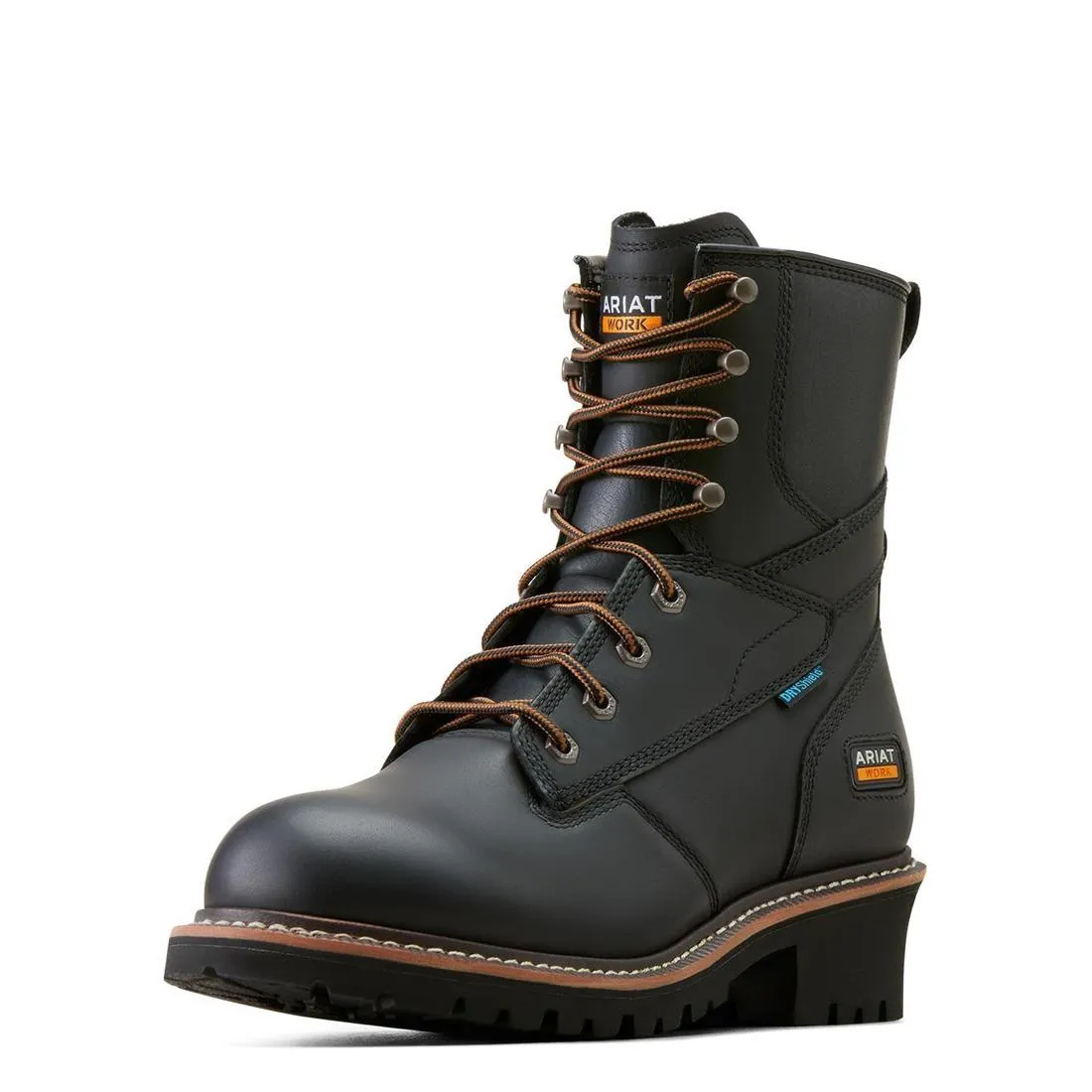 Bottes de travail antidérapantes à embout souple imperméables Logger Shock Shield Noir