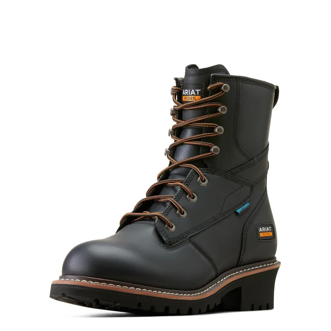 Bottes de travail antidérapantes à embout souple imperméables Logger Shock Shield Noir