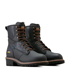 Bottes de travail antidérapantes à embout souple imperméables Logger Shock Shield Noir