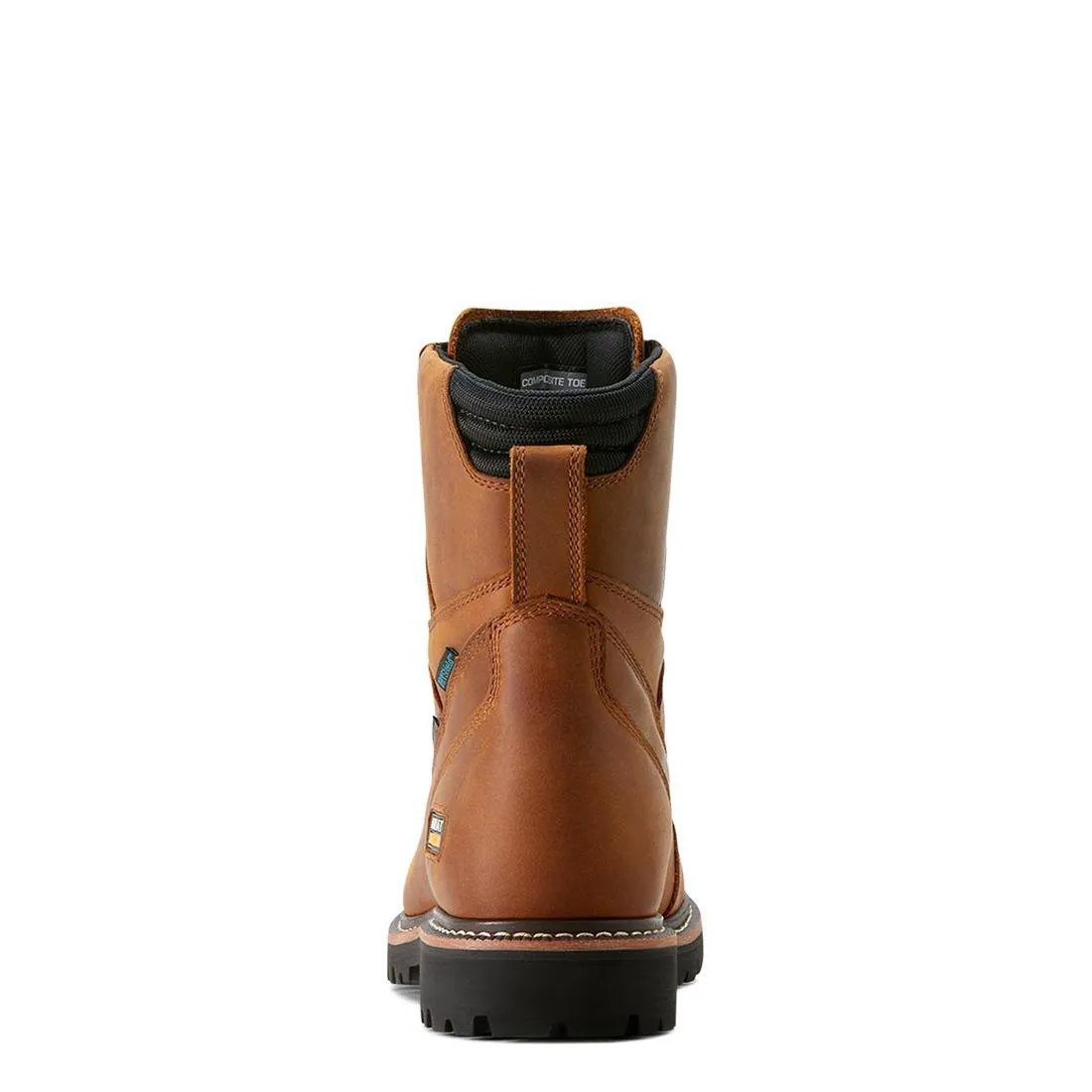 Botte de travail imperméable Longview Shock Shield 8 pouces à embout composite marron cuivré