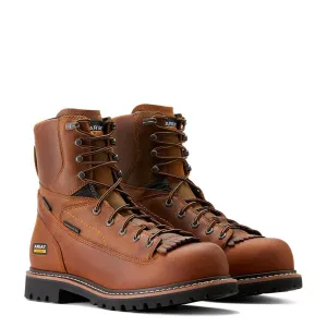 Botte de travail imperméable Longview Shock Shield 8 pouces à embout composite marron cuivré