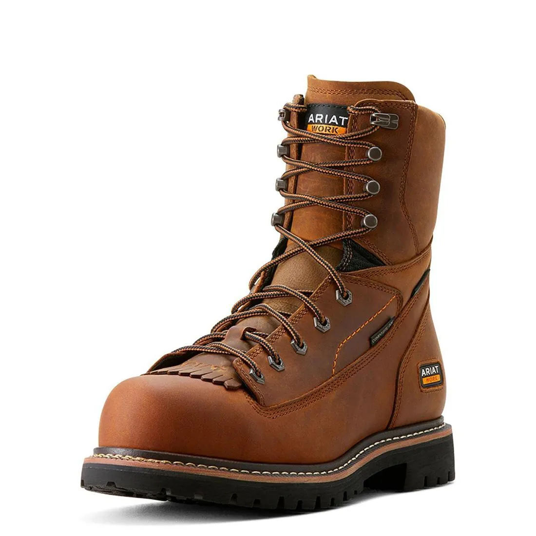 Botte de travail imperméable Longview Shock Shield 8 pouces à embout composite marron cuivré