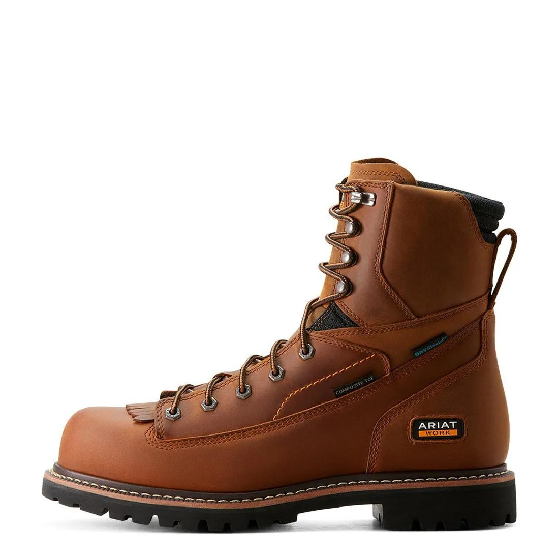 Botte de travail imperméable Longview Shock Shield 8 pouces à embout composite marron cuivré