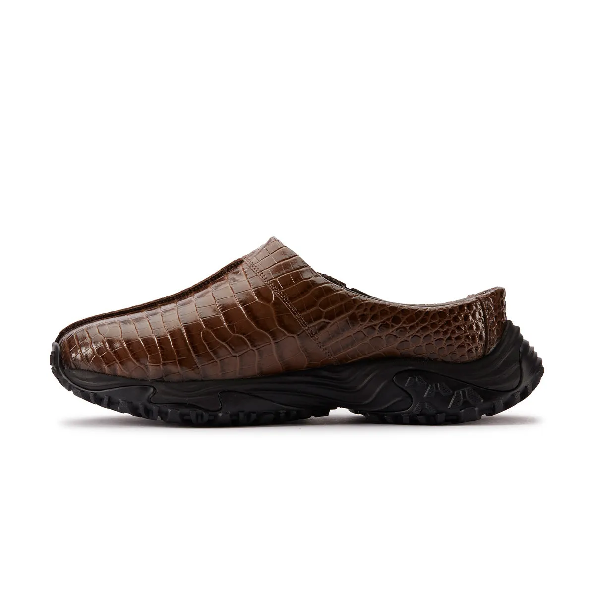   Martine rose CUR Clog 1 'Cuir crocodile marron'
