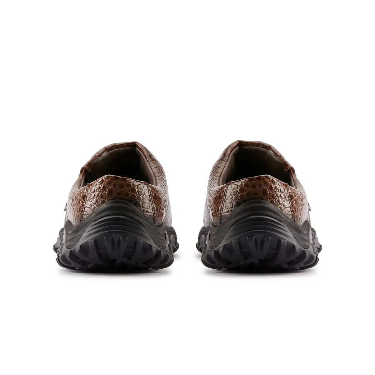   Martine rose CUR Clog 1 'Cuir crocodile marron'