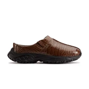   Martine rose CUR Clog 1 'Cuir crocodile marron'