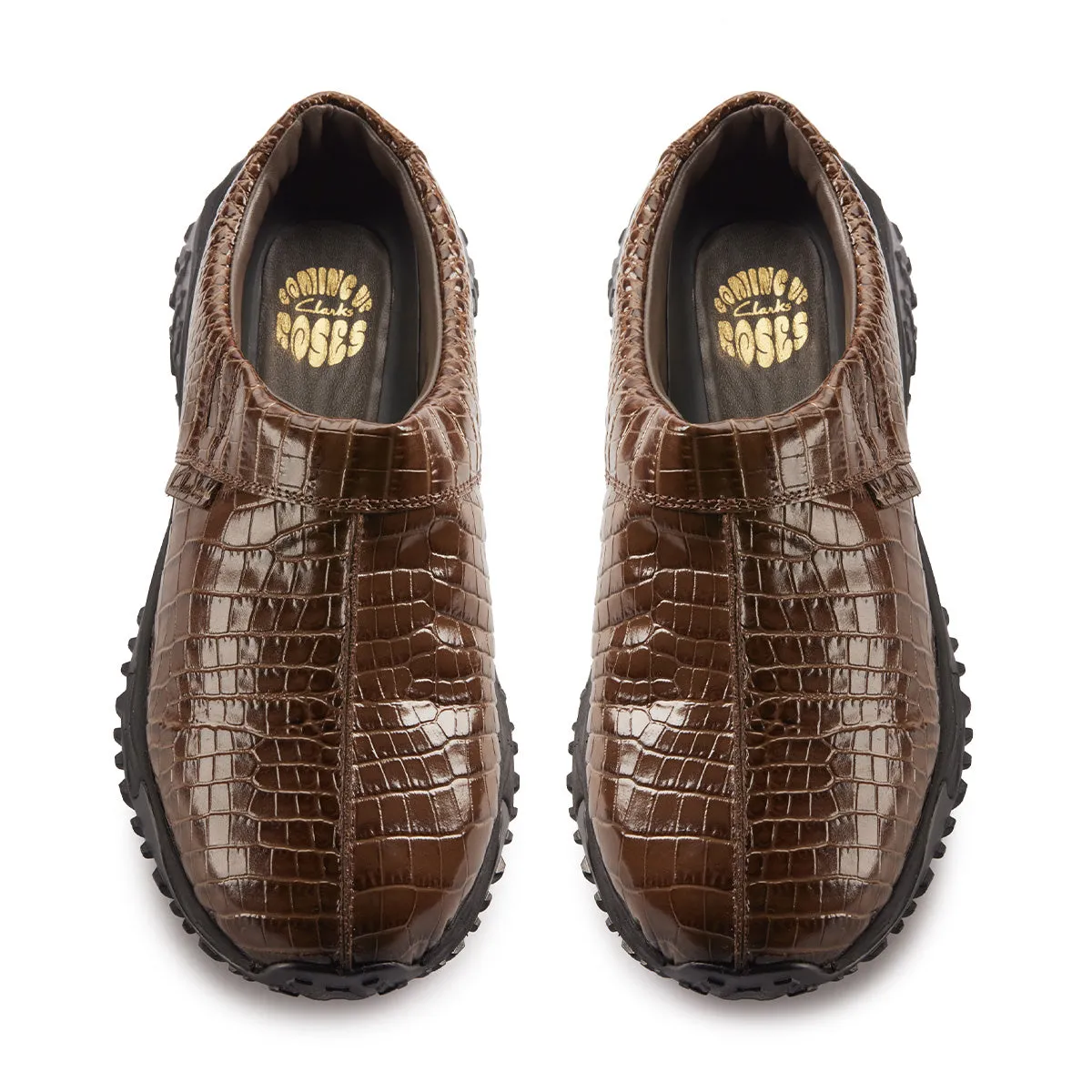   Martine rose CUR Clog 1 'Cuir crocodile marron'