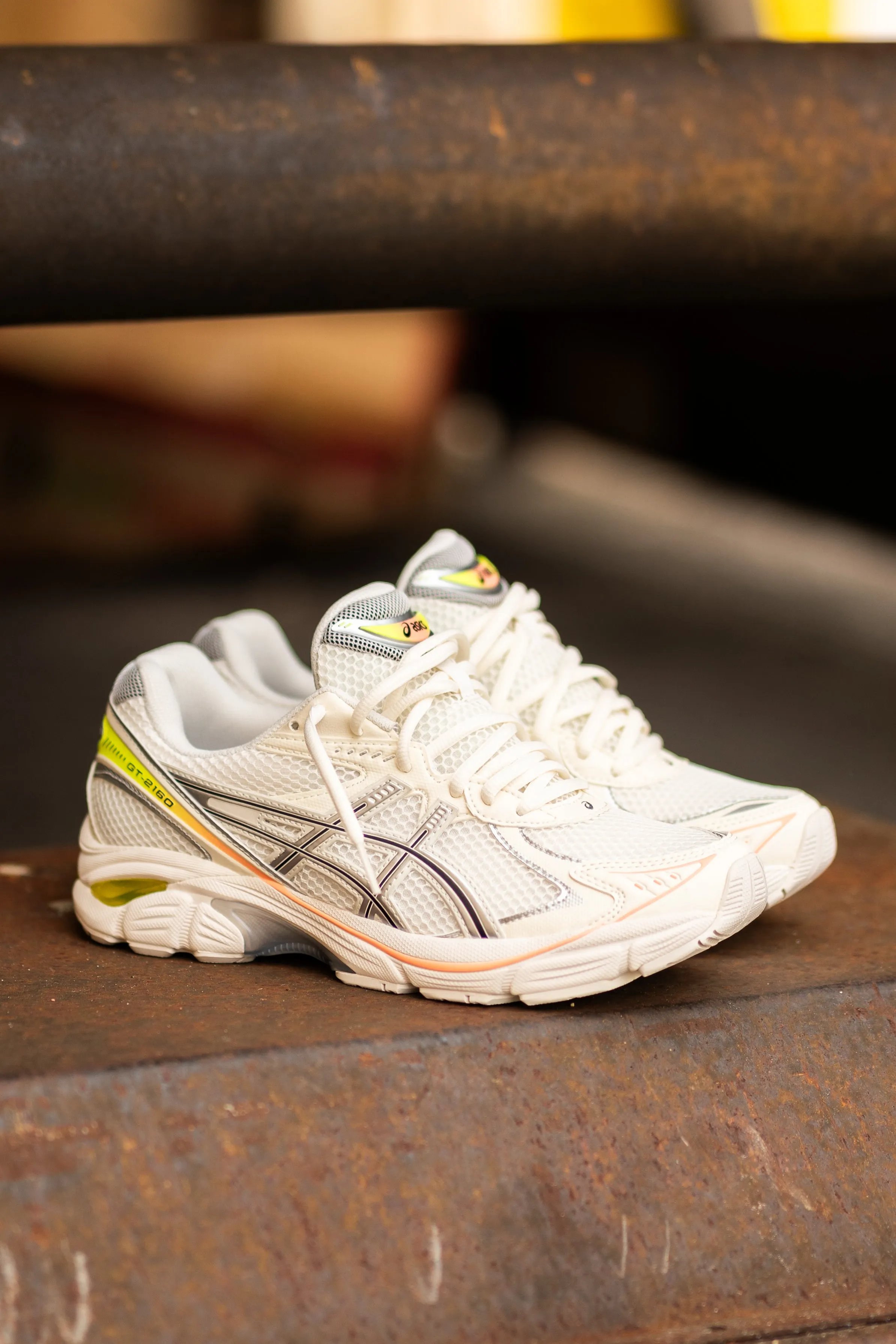 Asics GT-2160 Paris pour Homme (Créme/Jaune Sécurité)