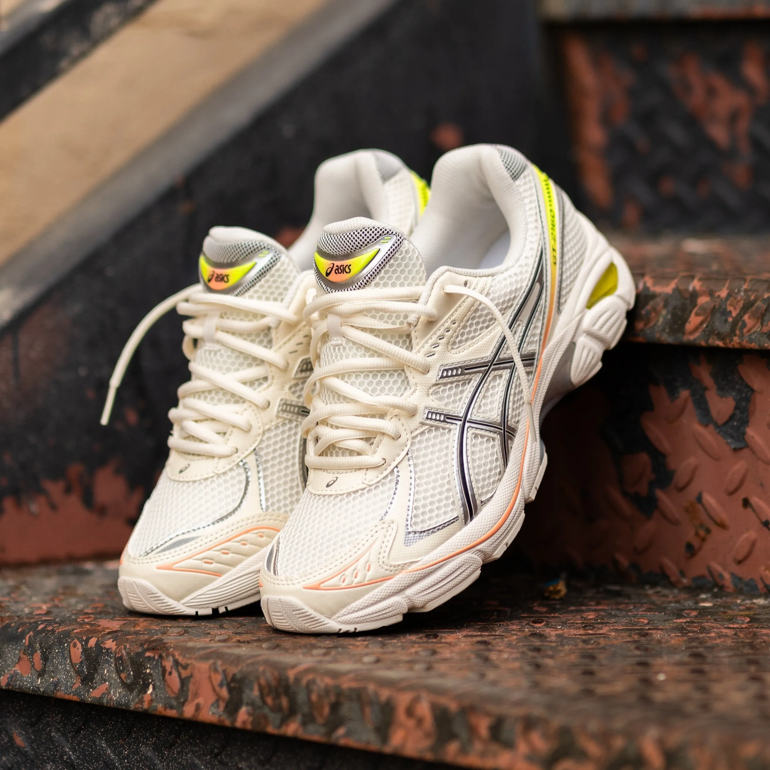Asics GT-2160 Paris pour Homme (Créme/Jaune Sécurité)