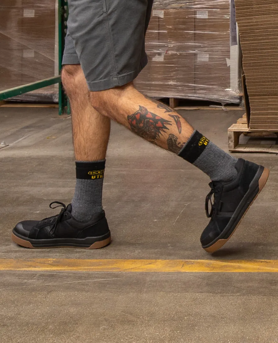 Chaussure de travail Kenton ESD pour homme (embout en carbone) | Noir/Gomme