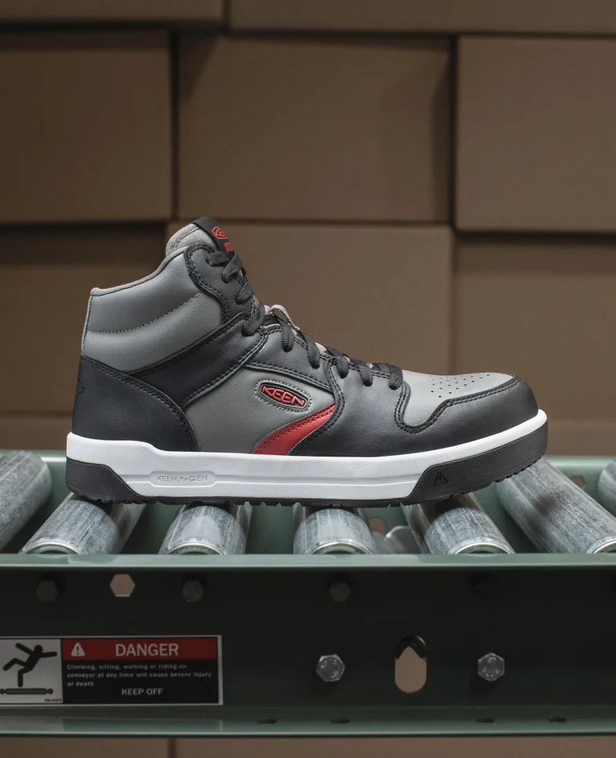 Chaussure de travail Overton Mid pour homme (embout en carbone) | Gris acier/Noir