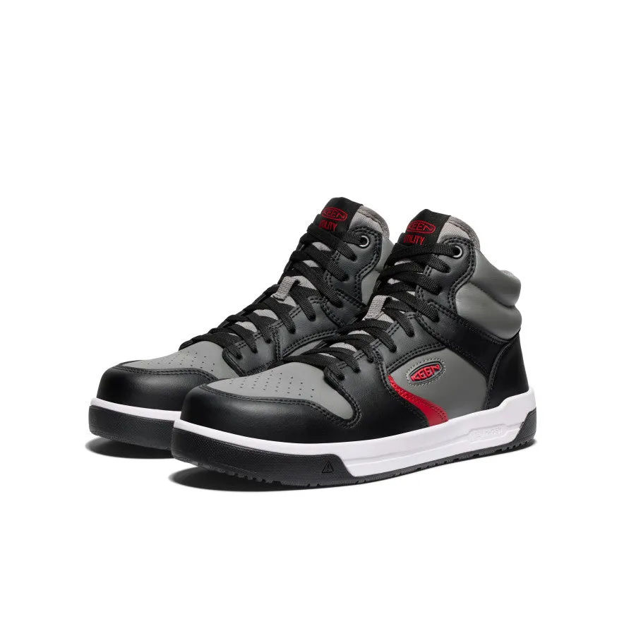 Chaussure de travail Overton Mid pour homme (embout en carbone) | Gris acier/Noir