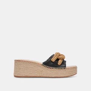 SANDALES NARNIA EN CUIR NOIR