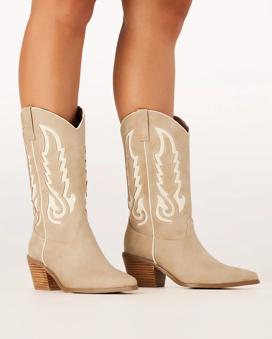 NORVA - NUBUCK TAUPE-CRÈME