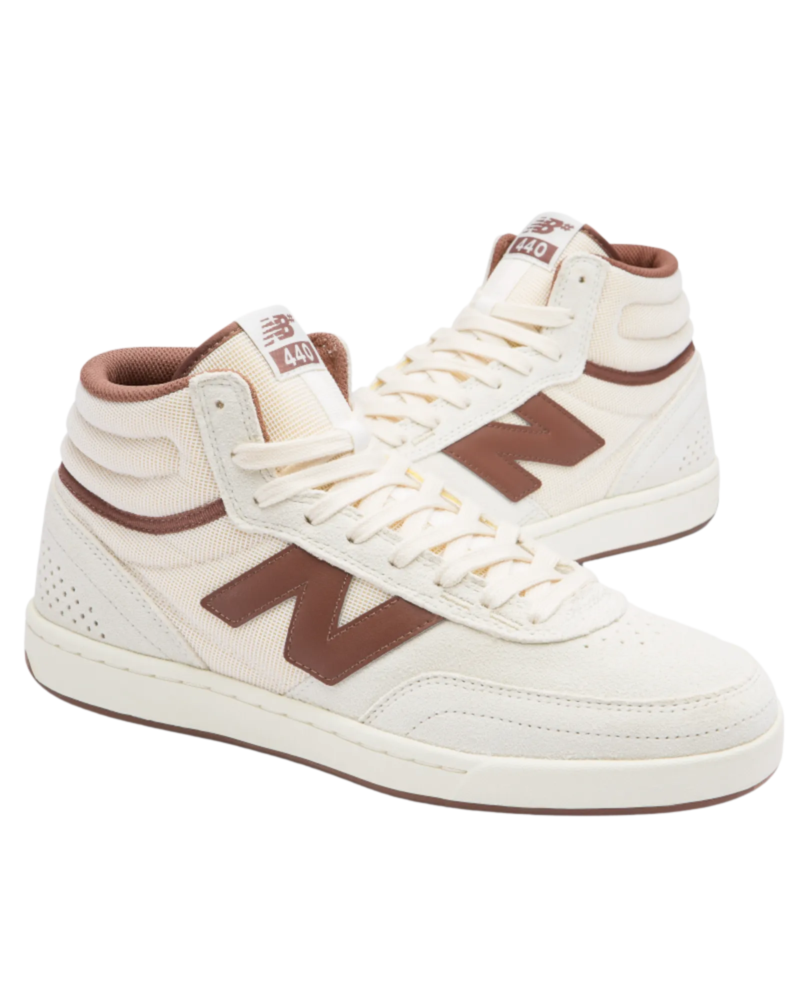 Chaussures Numeric 440 High V2 en Sel de Mer et Brun Foncé