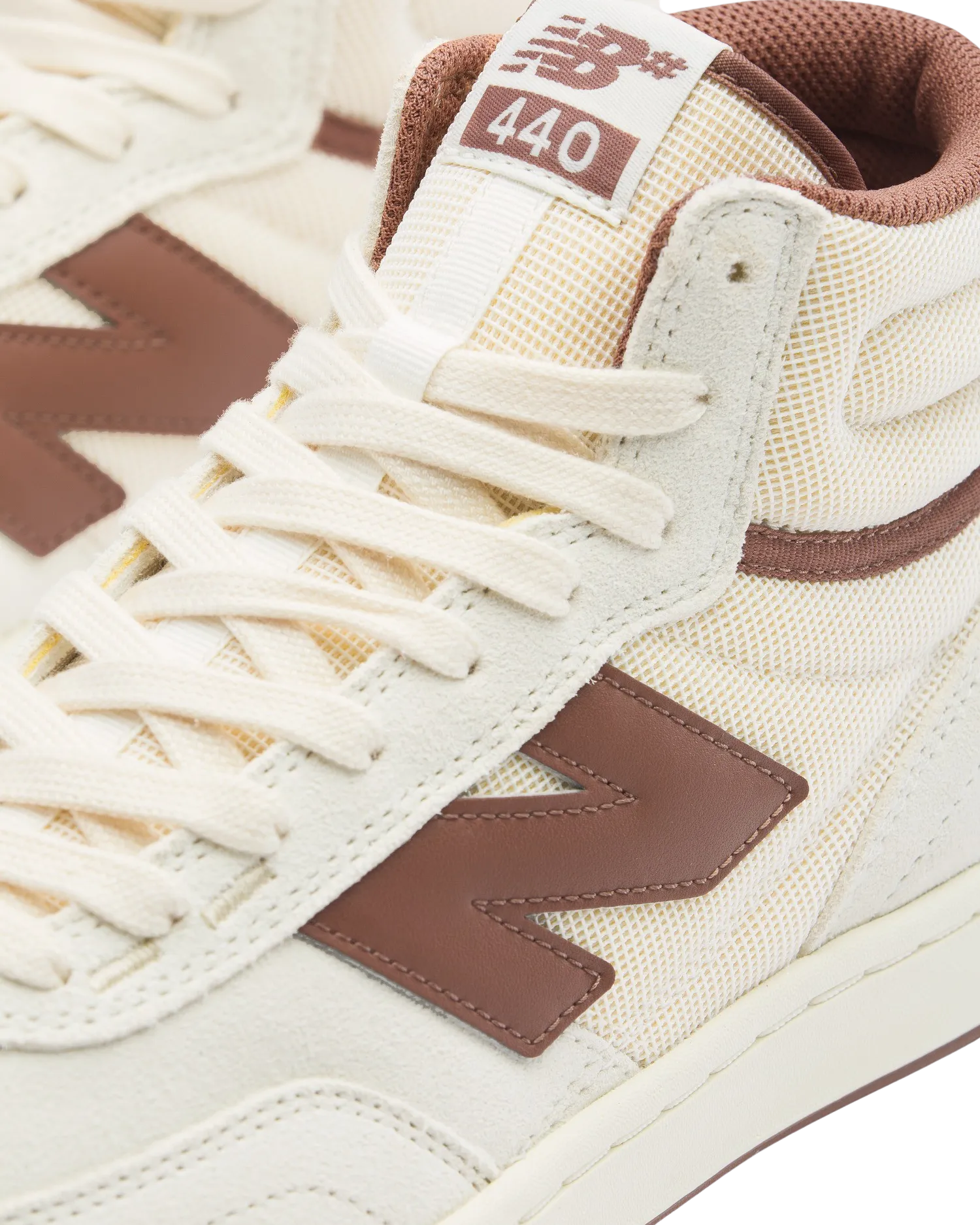 Chaussures Numeric 440 High V2 en Sel de Mer et Brun Foncé