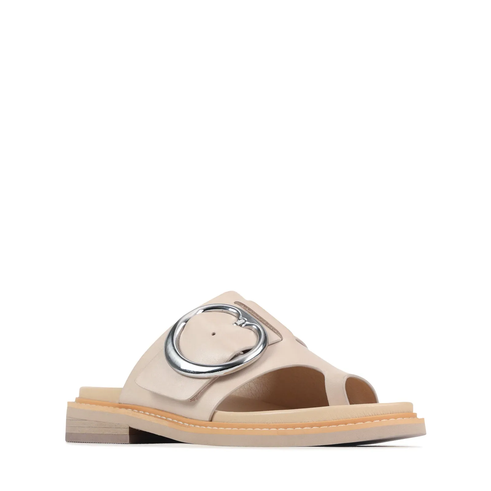 SANDALES SLIDE EN CUIR ORN