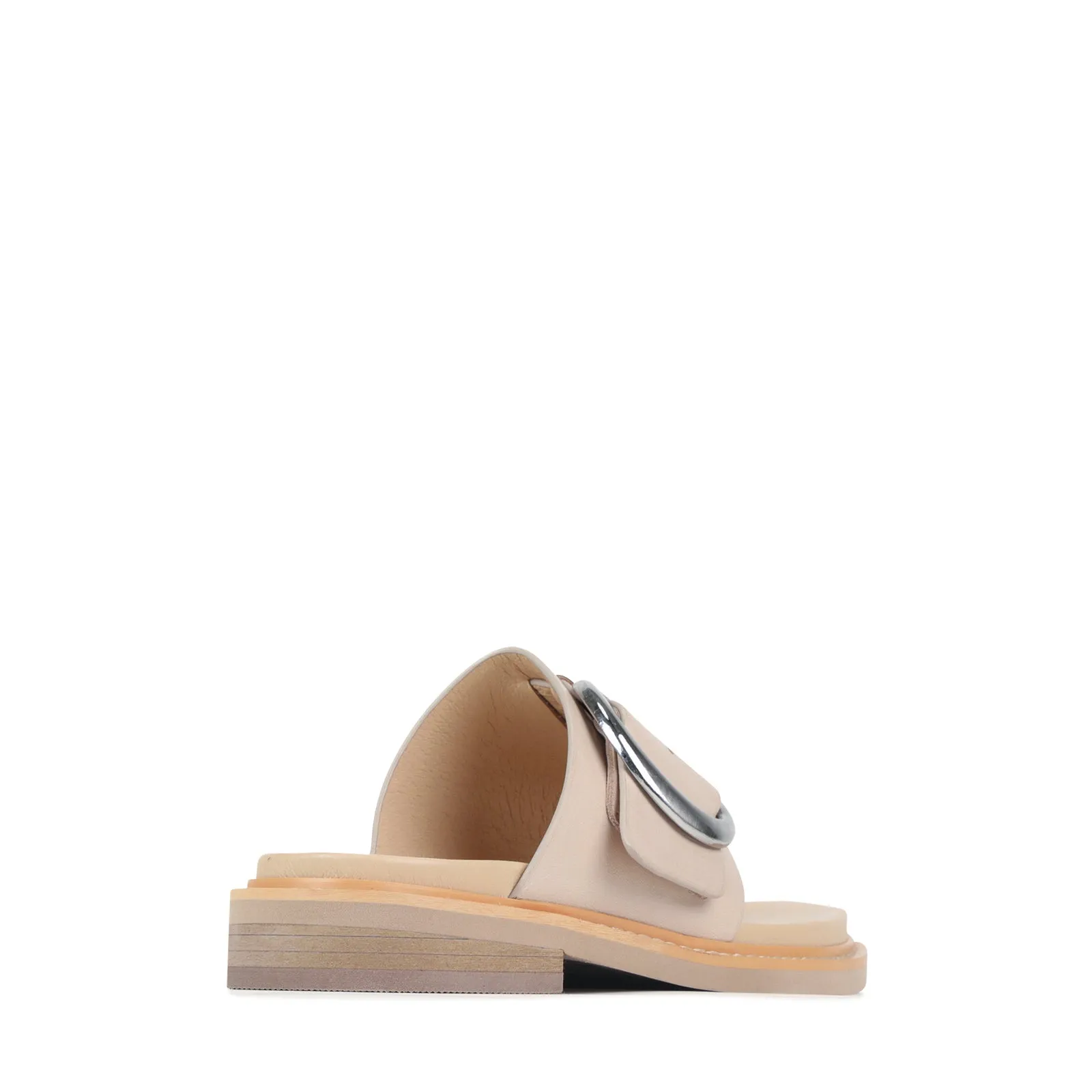 SANDALES SLIDE EN CUIR ORN