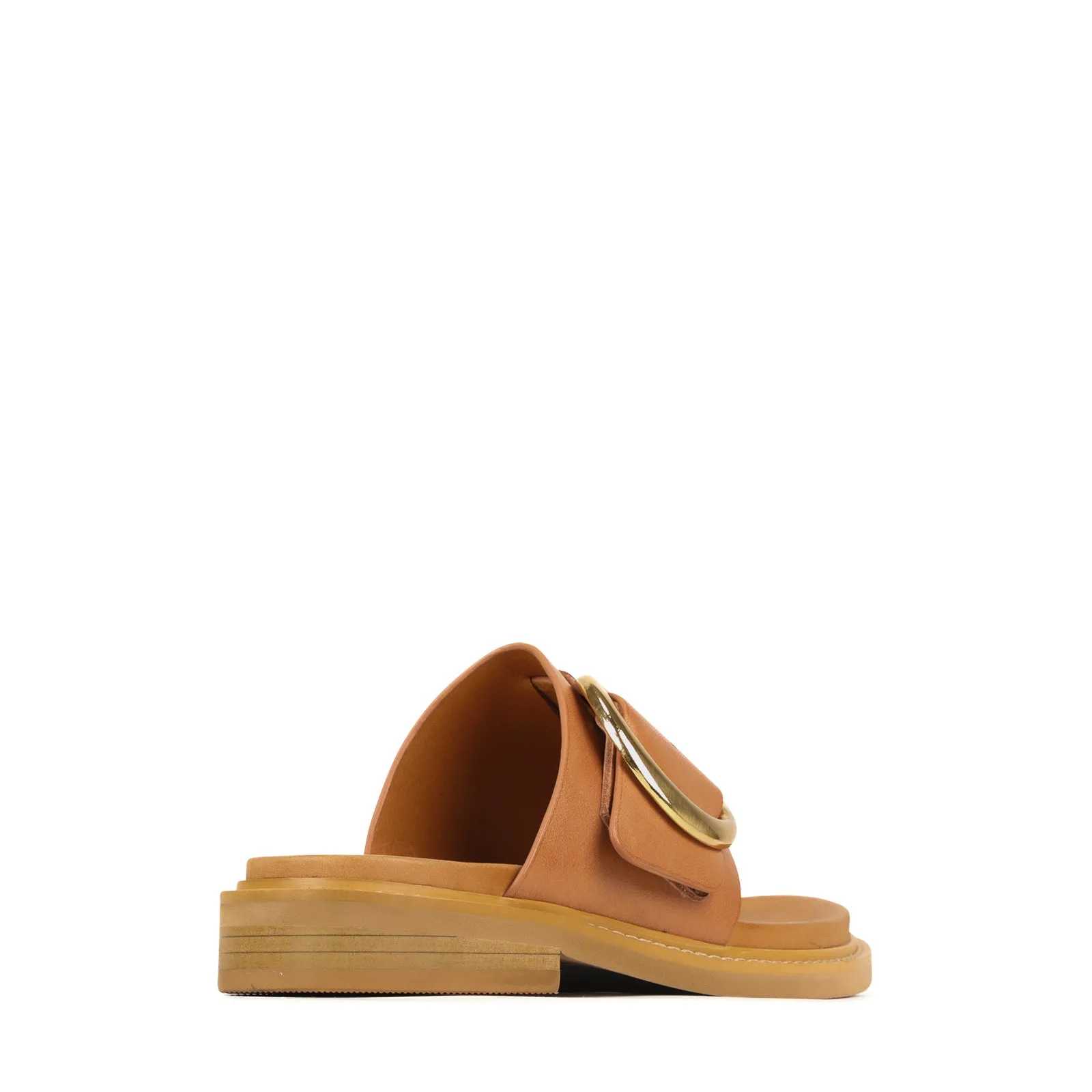 SANDALES SLIDE EN CUIR ORN