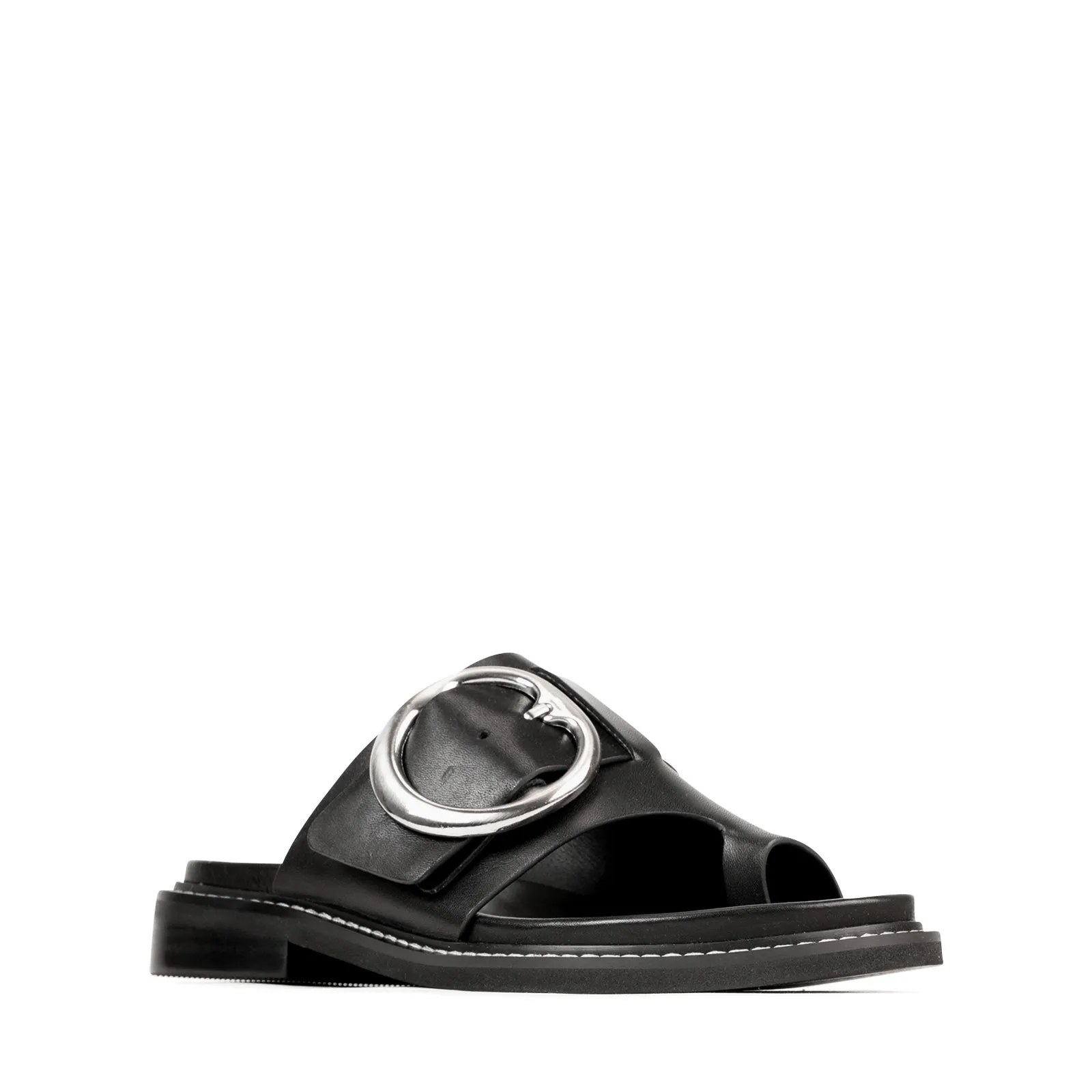 SANDALES SLIDE EN CUIR ORN