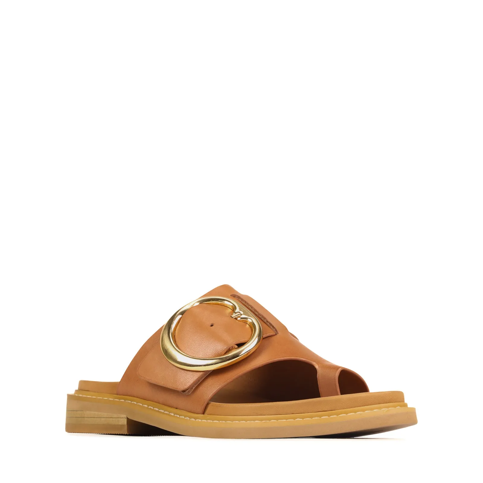 SANDALES SLIDE EN CUIR ORN