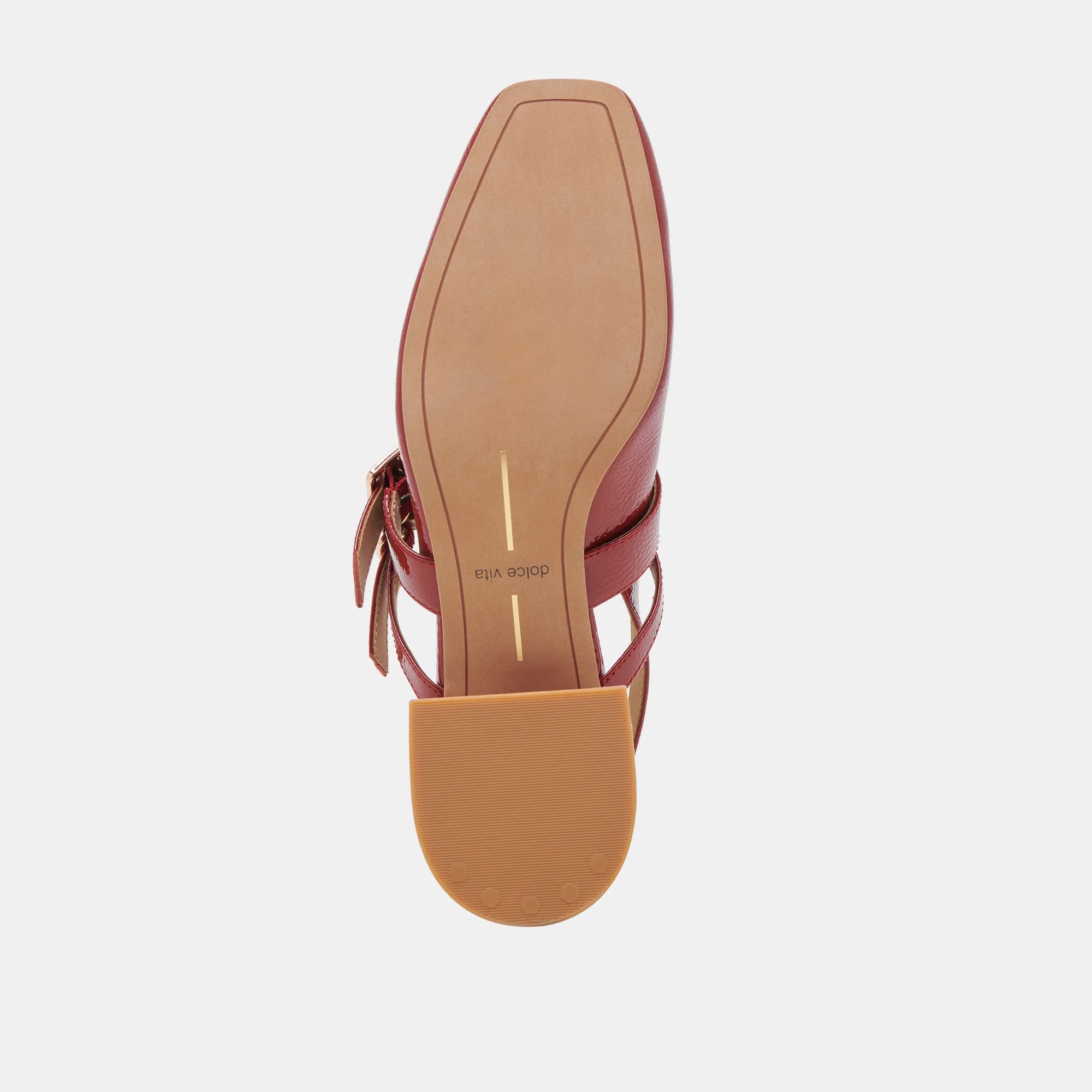 PATZY TALONS CRIMSON CUIR VERNIS FROISSÉ