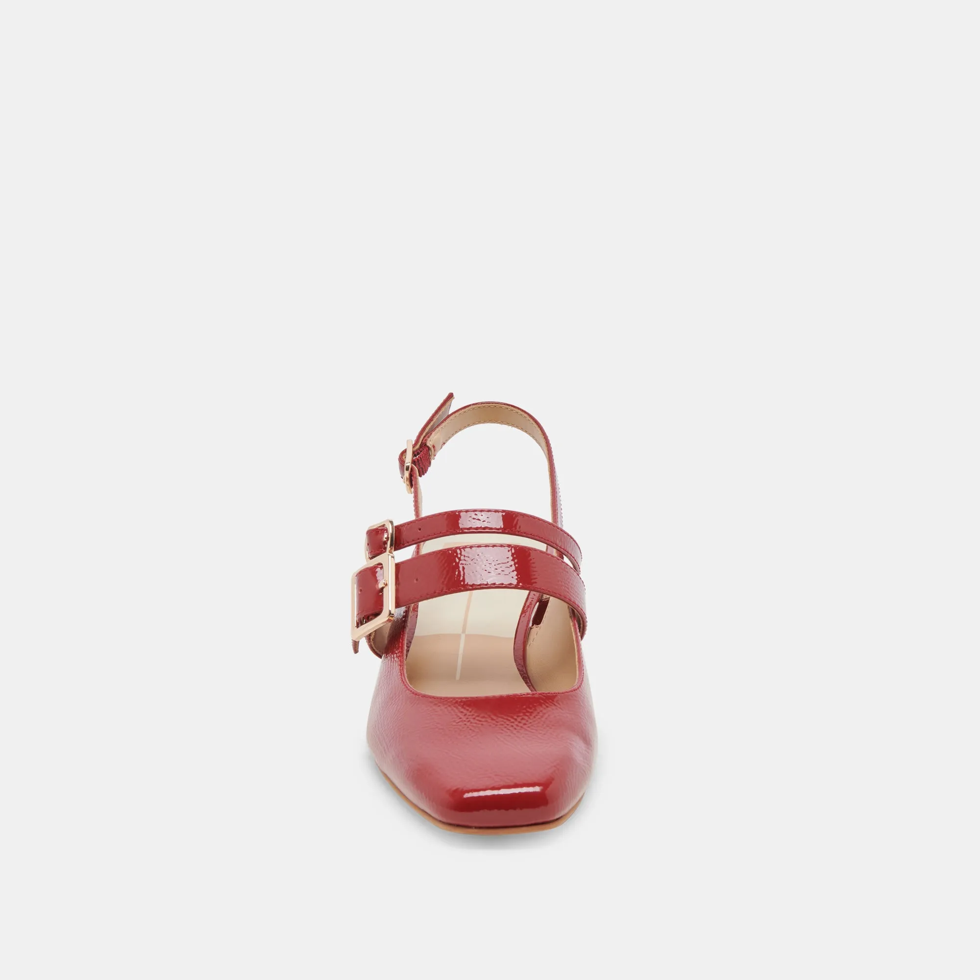 PATZY TALONS CRIMSON CUIR VERNIS FROISSÉ