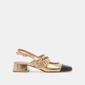 PATZY TALONS OR MULTICOLORE CUIR