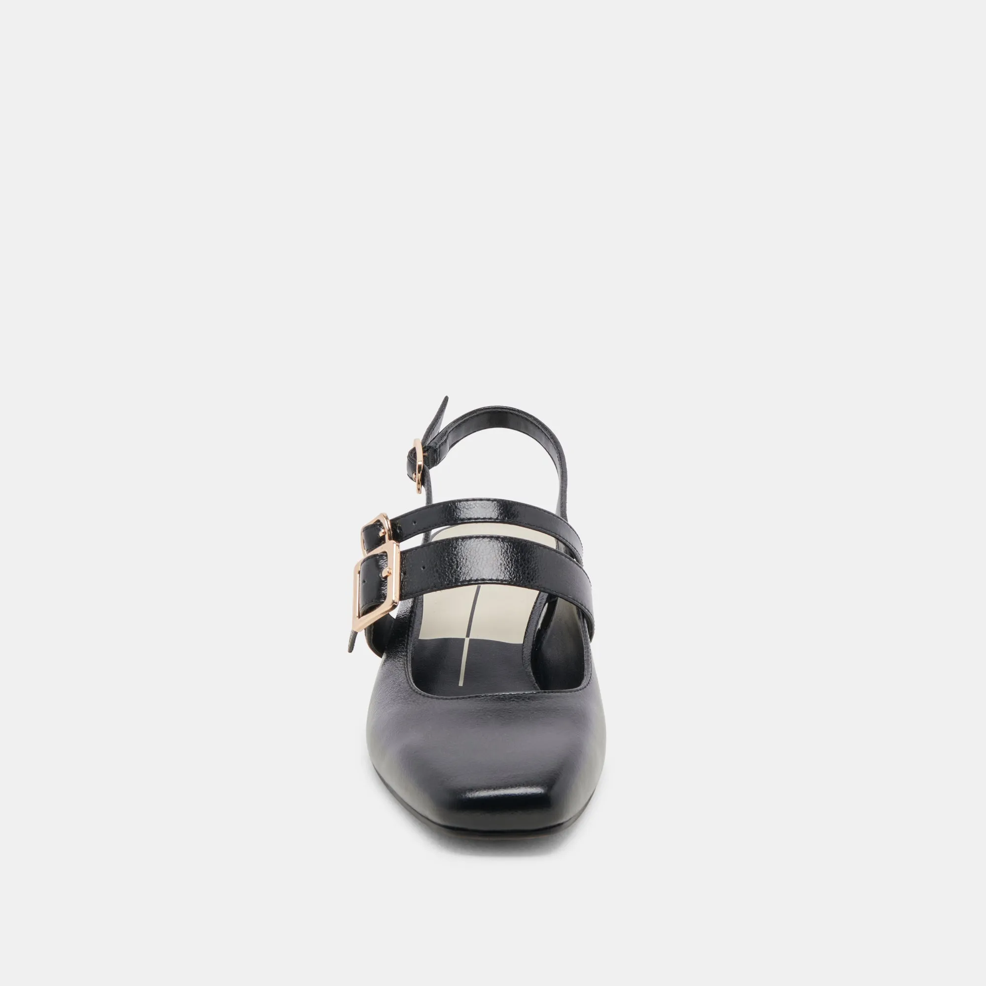 PATZY HEELS MIDNIGHT CUIR VERNI FROISSÉ