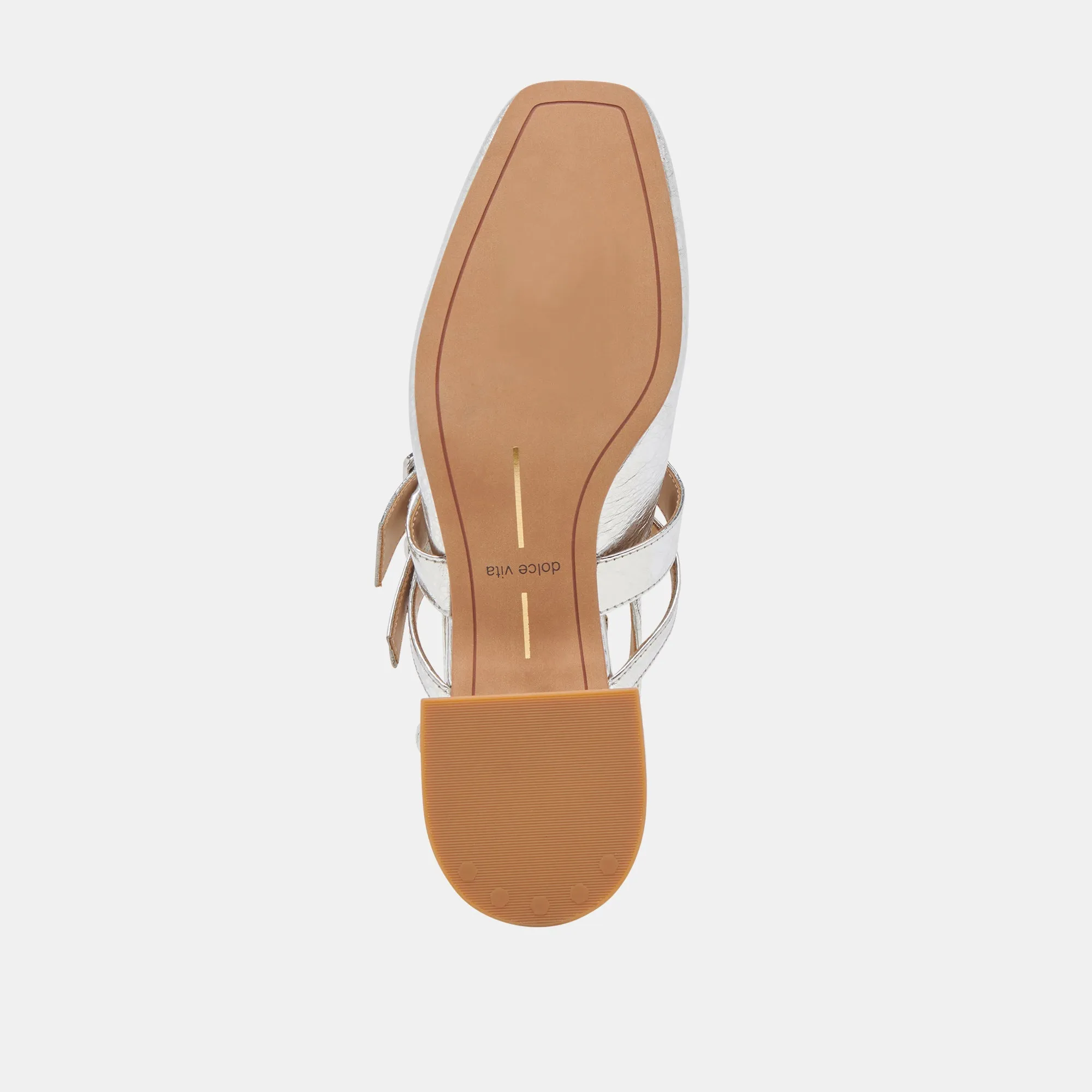 PATZY TALONS ARGENT CUIR DISTRESSÉ