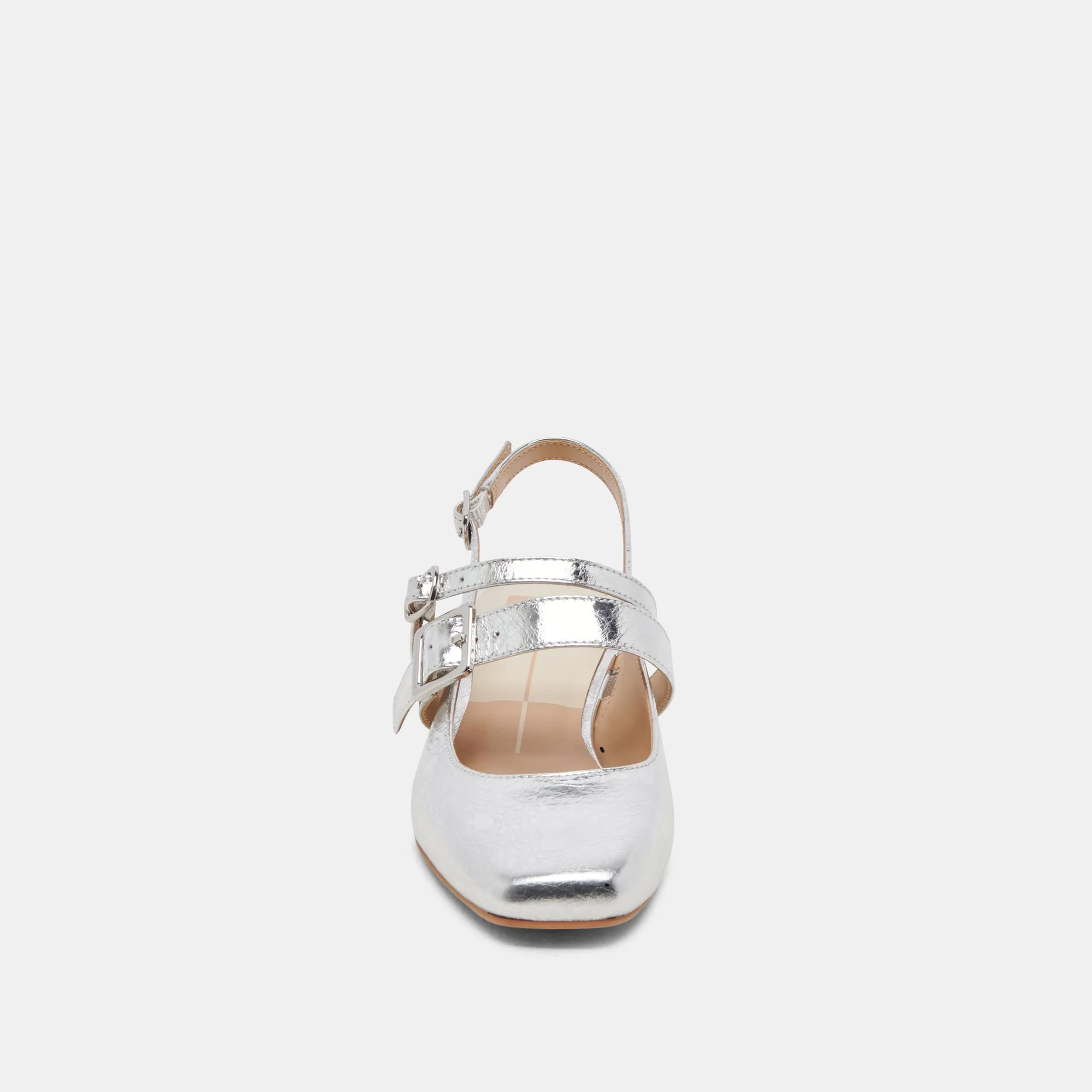 PATZY TALONS ARGENT CUIR DISTRESSÉ