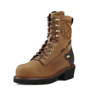 Botte de travail Powerline 8 pouces à embout composite imperméable 400g brun vieilli huileux