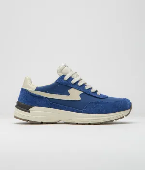 Stepney Workers Club Osier S-Strike Chaussures en Suède Brut - Bleu Universitaire Stepney Workers Club