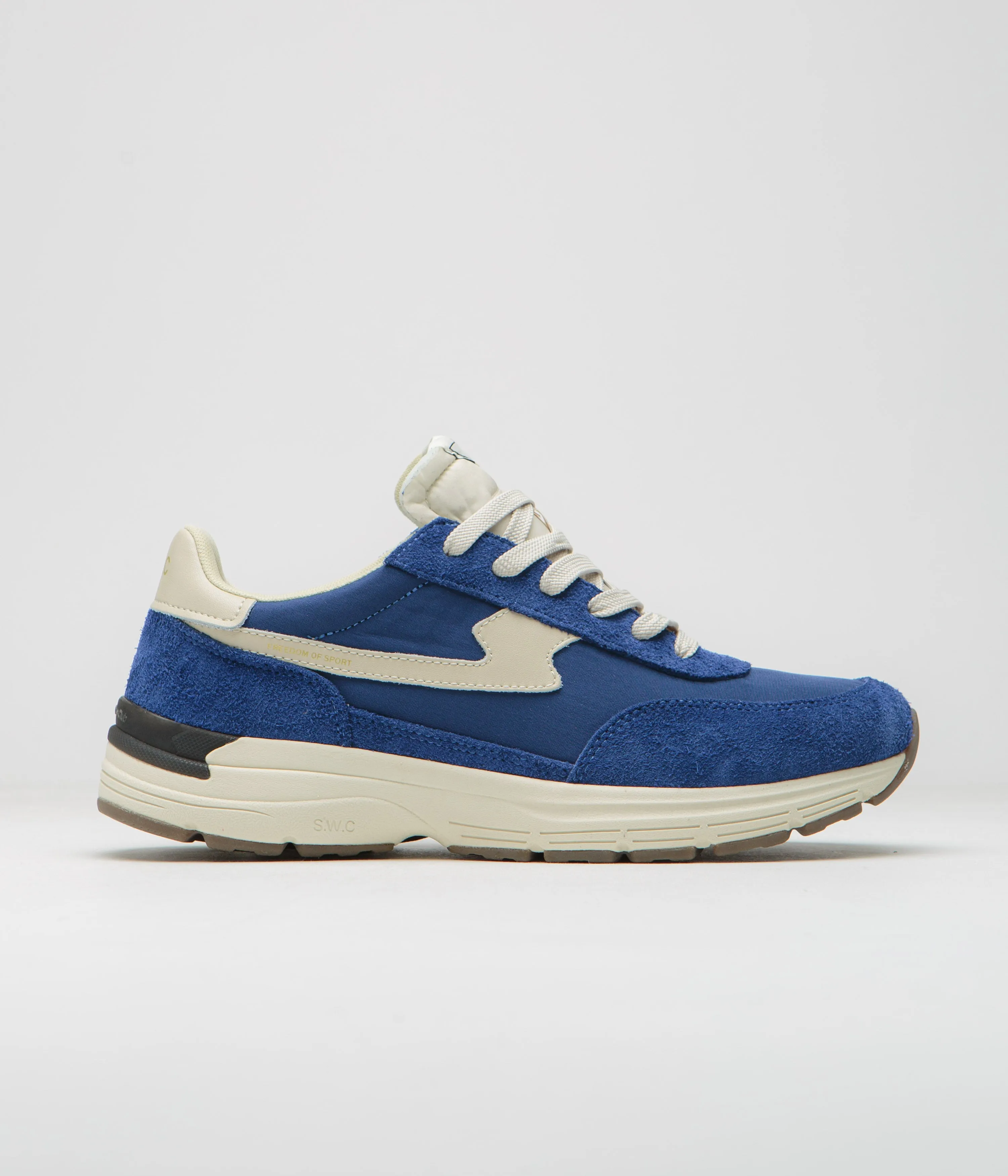 Stepney Workers Club Osier S-Strike Chaussures en Suède Brut - Bleu Universitaire Stepney Workers Club