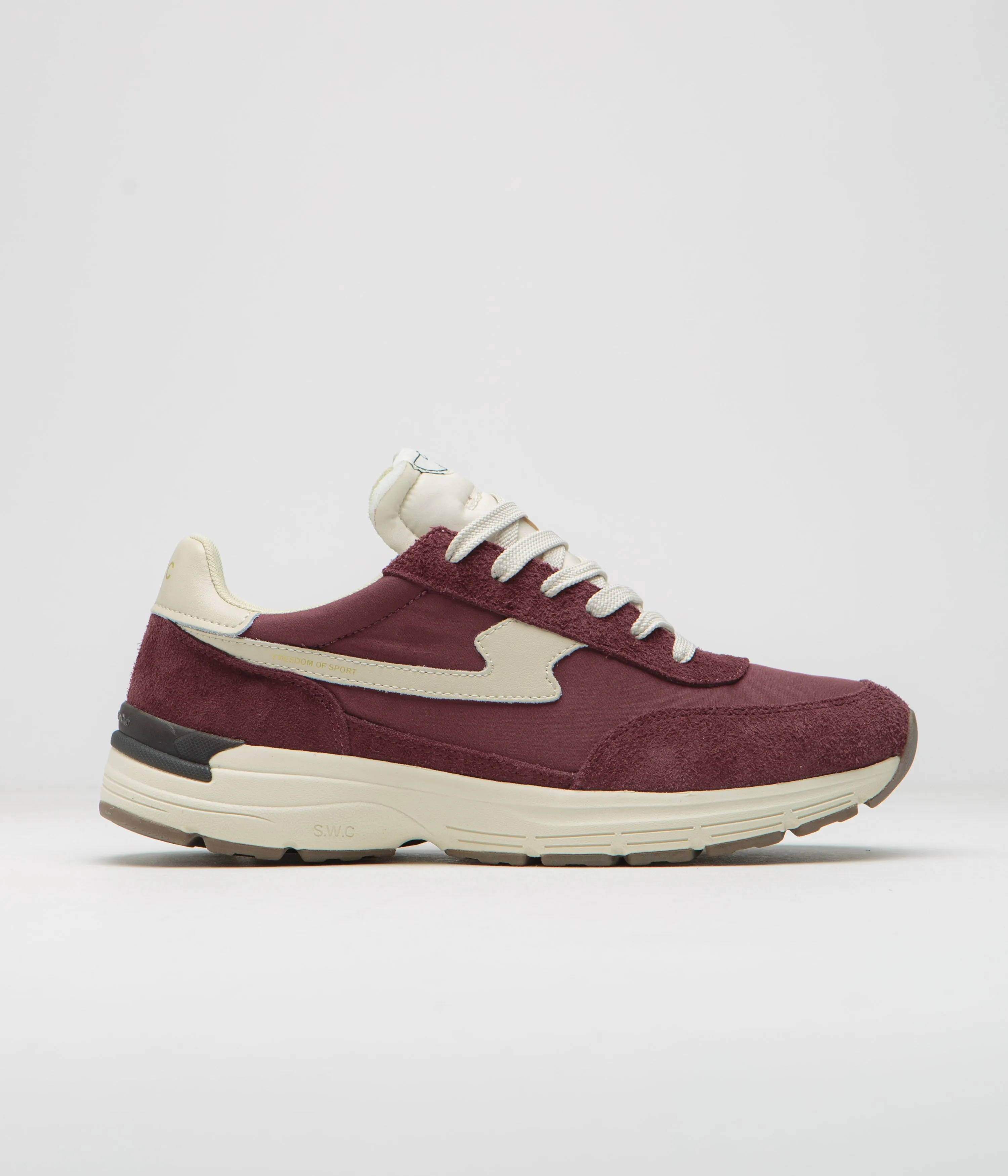 Stepney Workers Club Osier S-Strike Chaussures en Suède Brut - Rouge Universitaire Stepney Workers Club