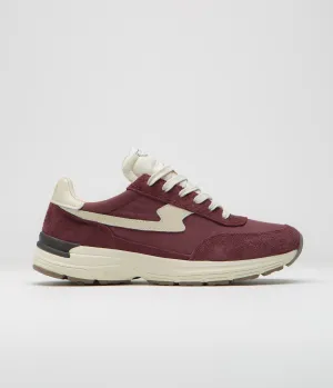 Stepney Workers Club Osier S-Strike Chaussures en Suède Brut - Rouge Universitaire Stepney Workers Club