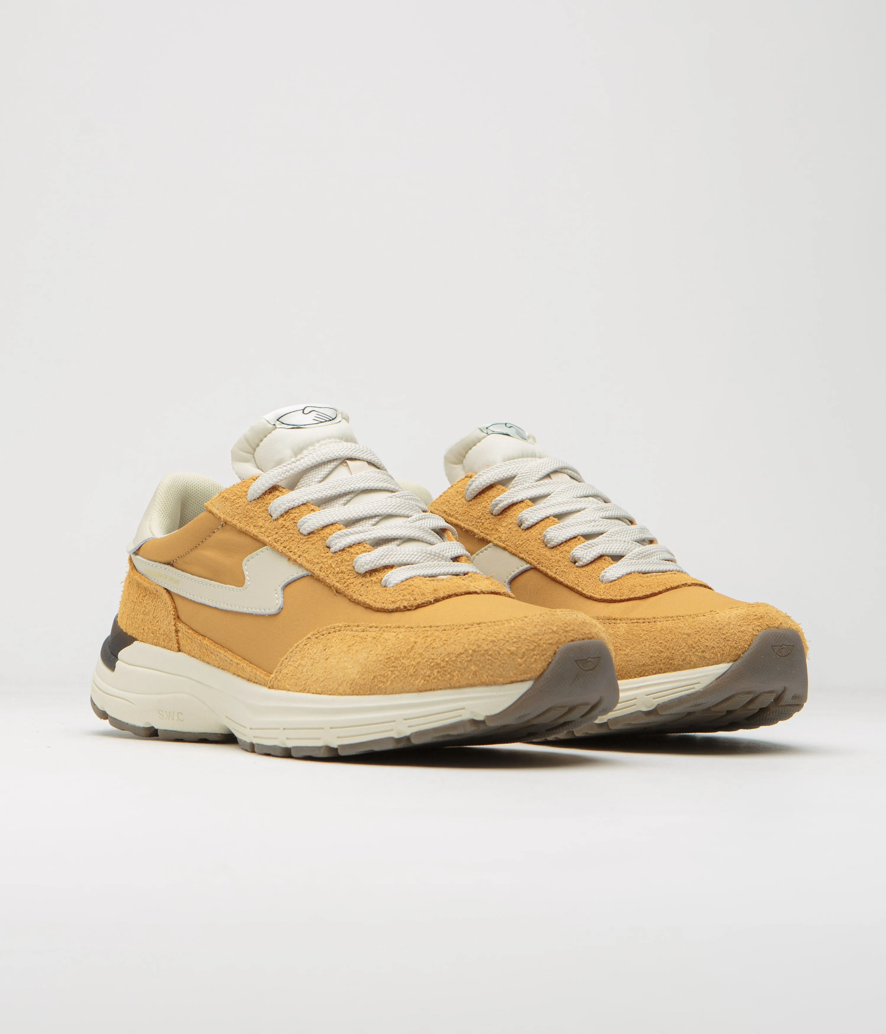 Stepney Workers Club Osier S-Strike Chaussures en Suède Brut - Jaune Université Stepney Workers Club