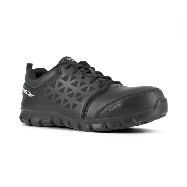 Chaussure de travail sportive Sublite Cushion à embout en alliage en cuir noir