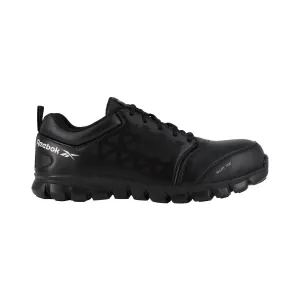 Chaussure de travail sportive Sublite Cushion à embout en alliage en cuir noir
