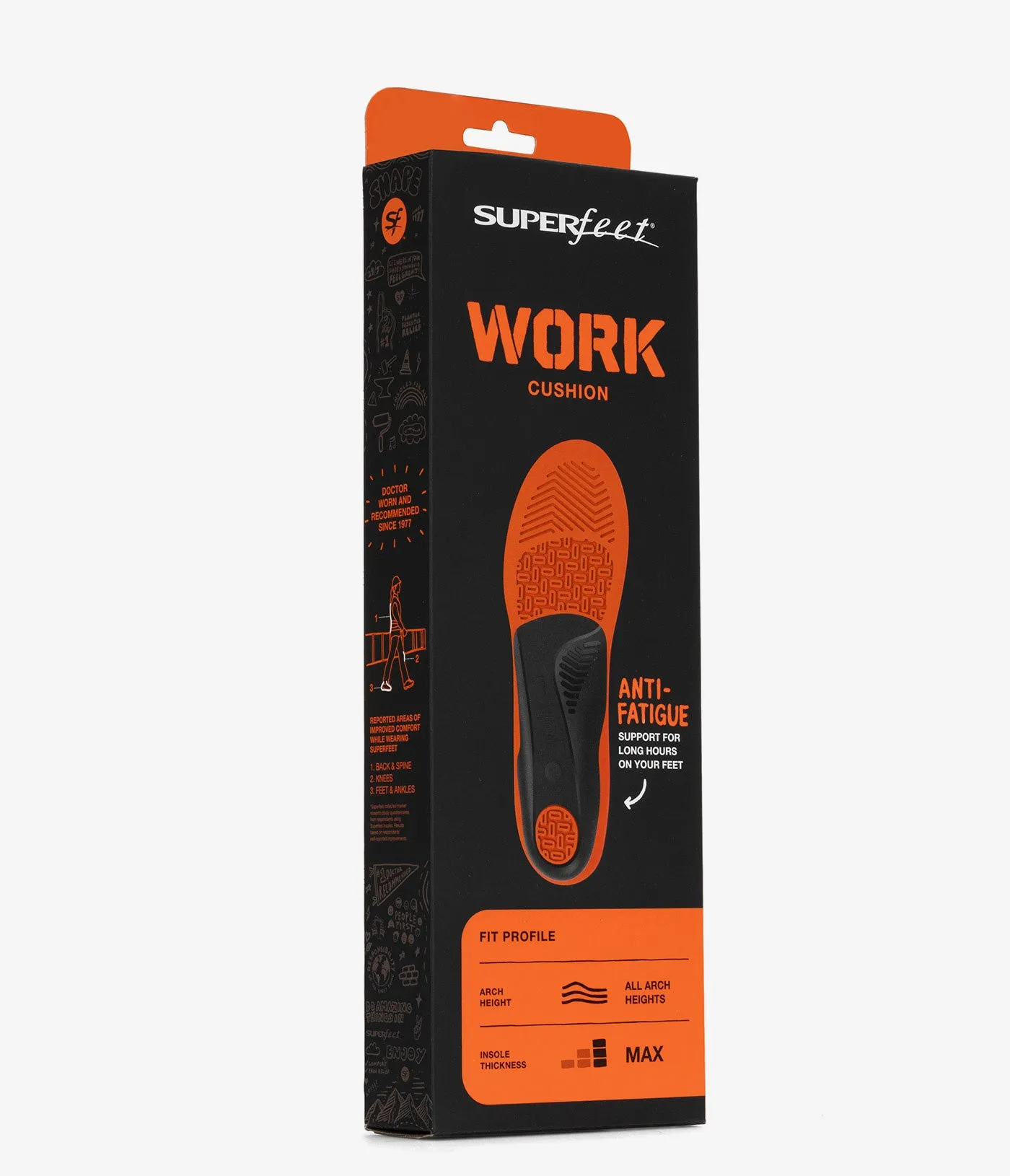Semelles intérieures Superfeet Work Cushion (Orange Bleu)