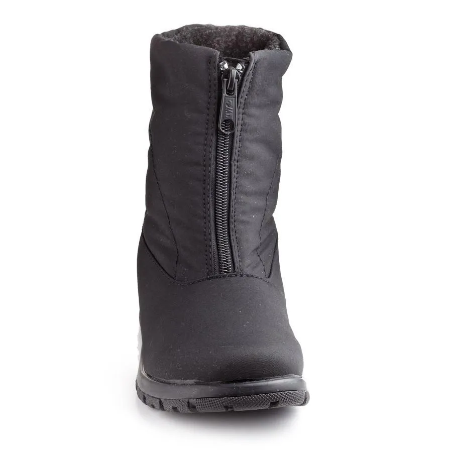 Chauffe-orteils Femme Bottes Magiques Imperméables Noir Tissu