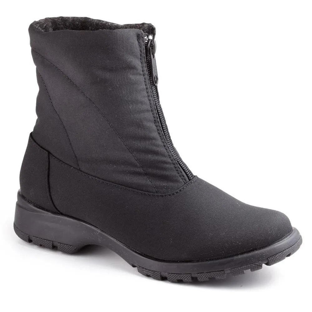 Chauffe-orteils Femme Bottes Magiques Imperméables Noir Tissu