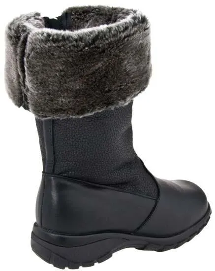 Chauffe-orteils pour femmes en cuir noir