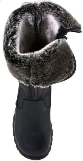 Chauffe-orteils pour femmes en cuir noir