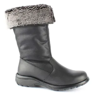 Chauffe-orteils pour femmes en cuir noir