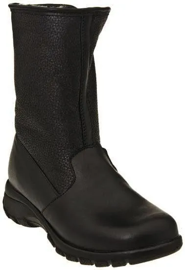 Chauffe-orteils pour femmes en cuir noir