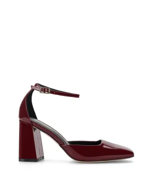 Talons Travis à bout fermé - Vin en cuir verni