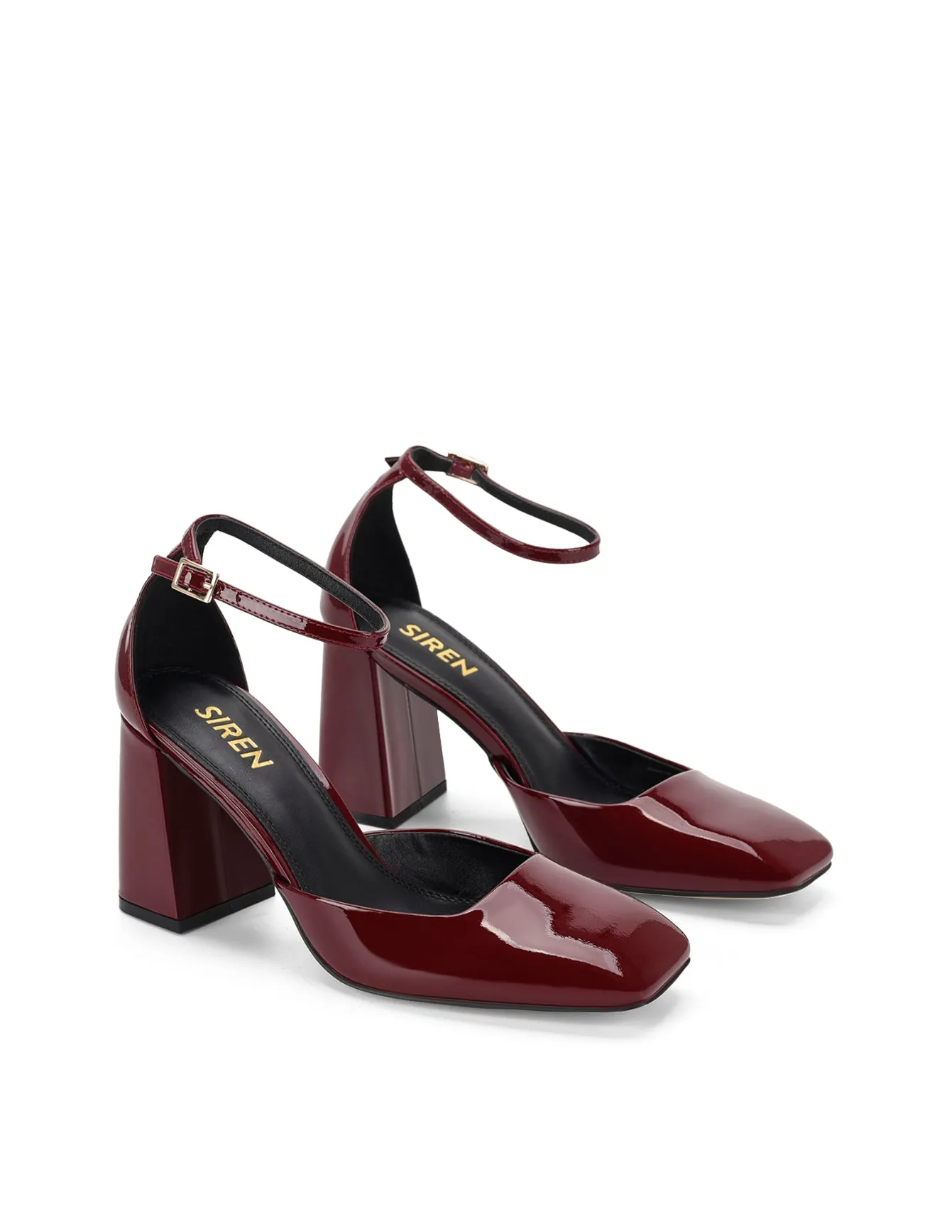Talons Travis à bout fermé - Vin en cuir verni