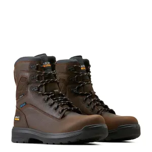 Botte de travail imperméable Turbo 8 pouces à embout en carbone Marron riche