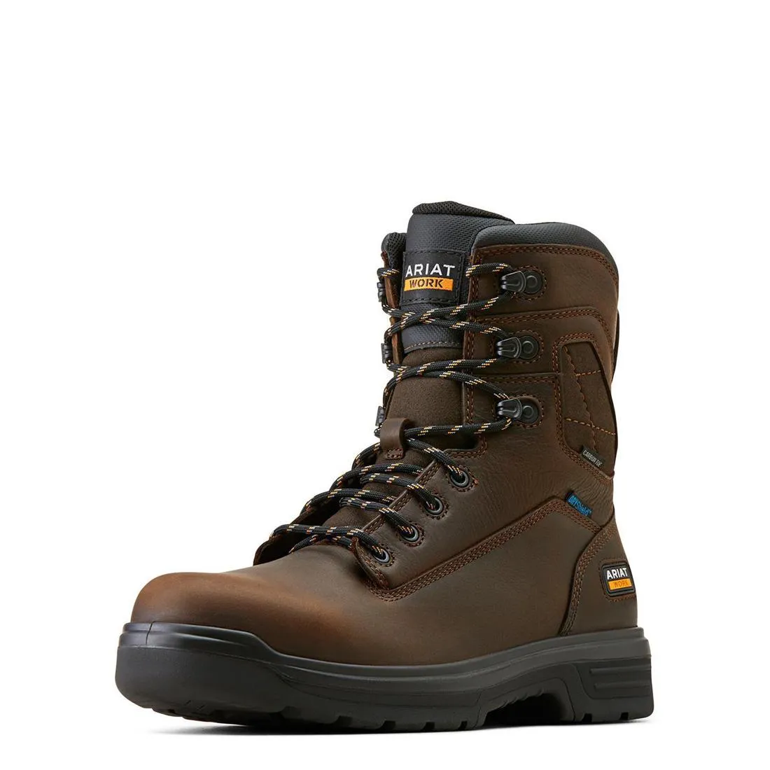 Botte de travail imperméable Turbo 8 pouces à embout en carbone Marron riche